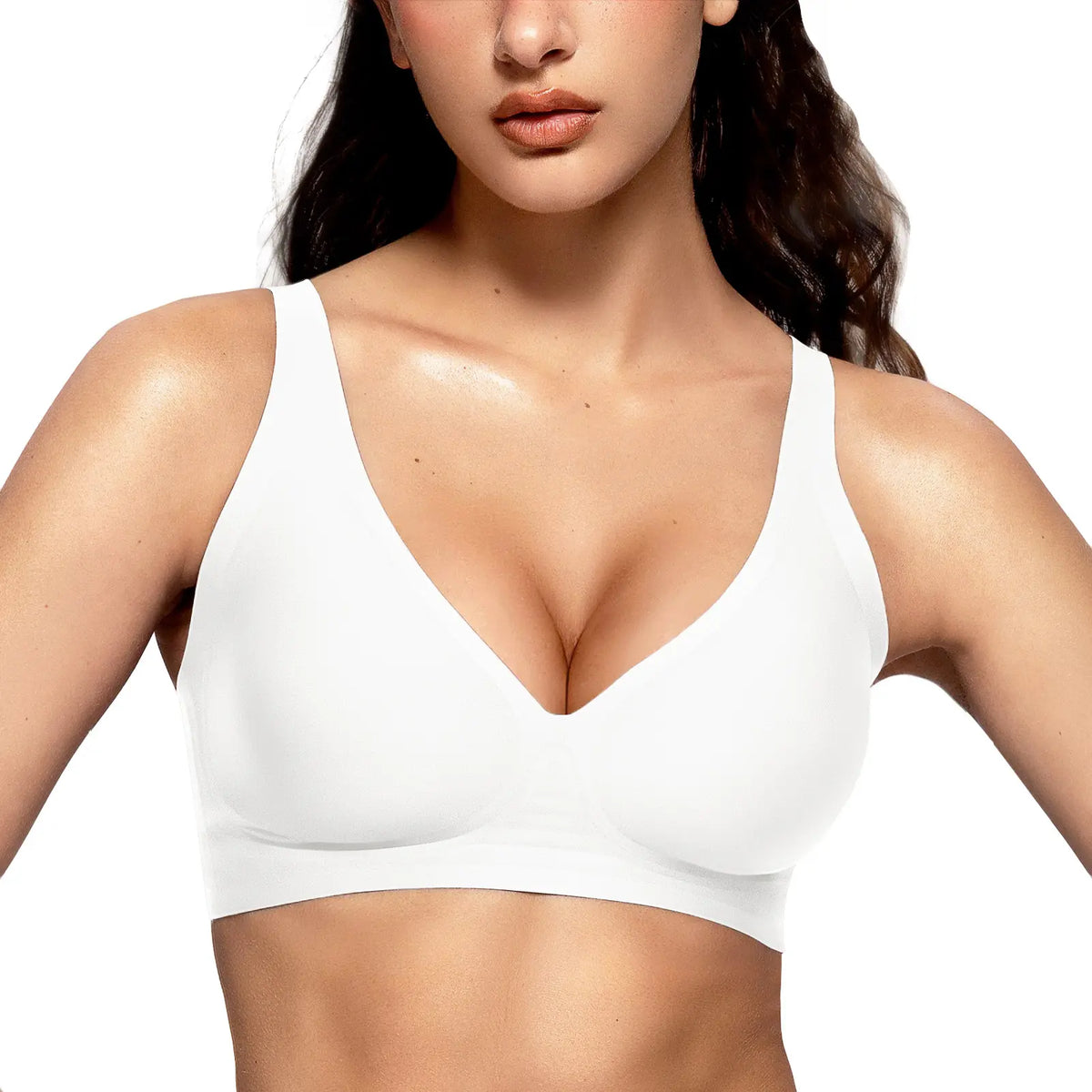 Jelly Bra Polka Dots Deep V Wireless Bra