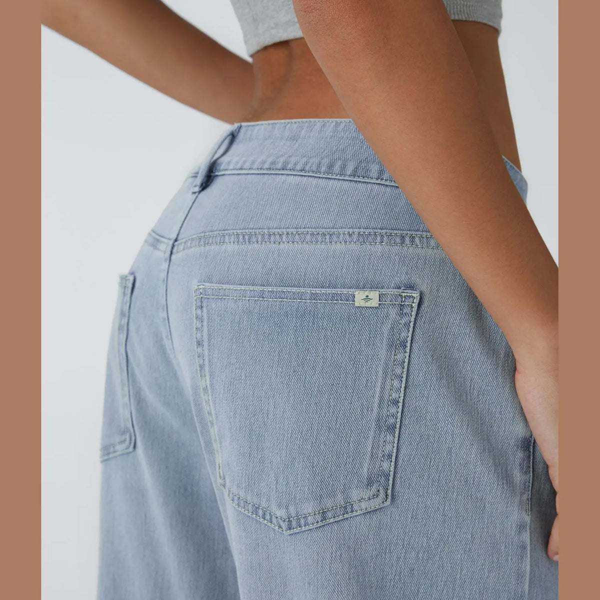 Asymmetric Low Rise Baggy Wide Leg Jeans