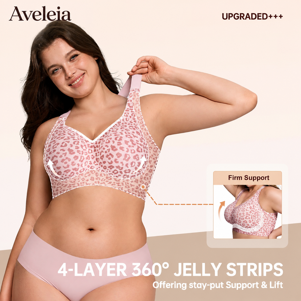 Women Jelly Bras Wirefree Padded Bra