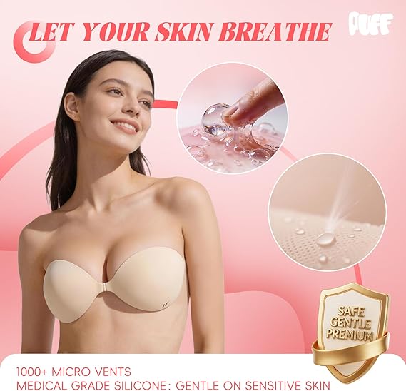 💕Push-up Sticky Bra – Waterproof & Sweat-proof Replaceable Adhesive Pads