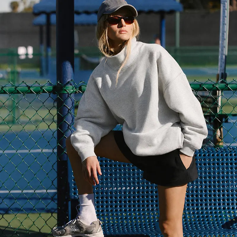 Oversized Turtleneck Sweatshirt Hoodie Pullover Top