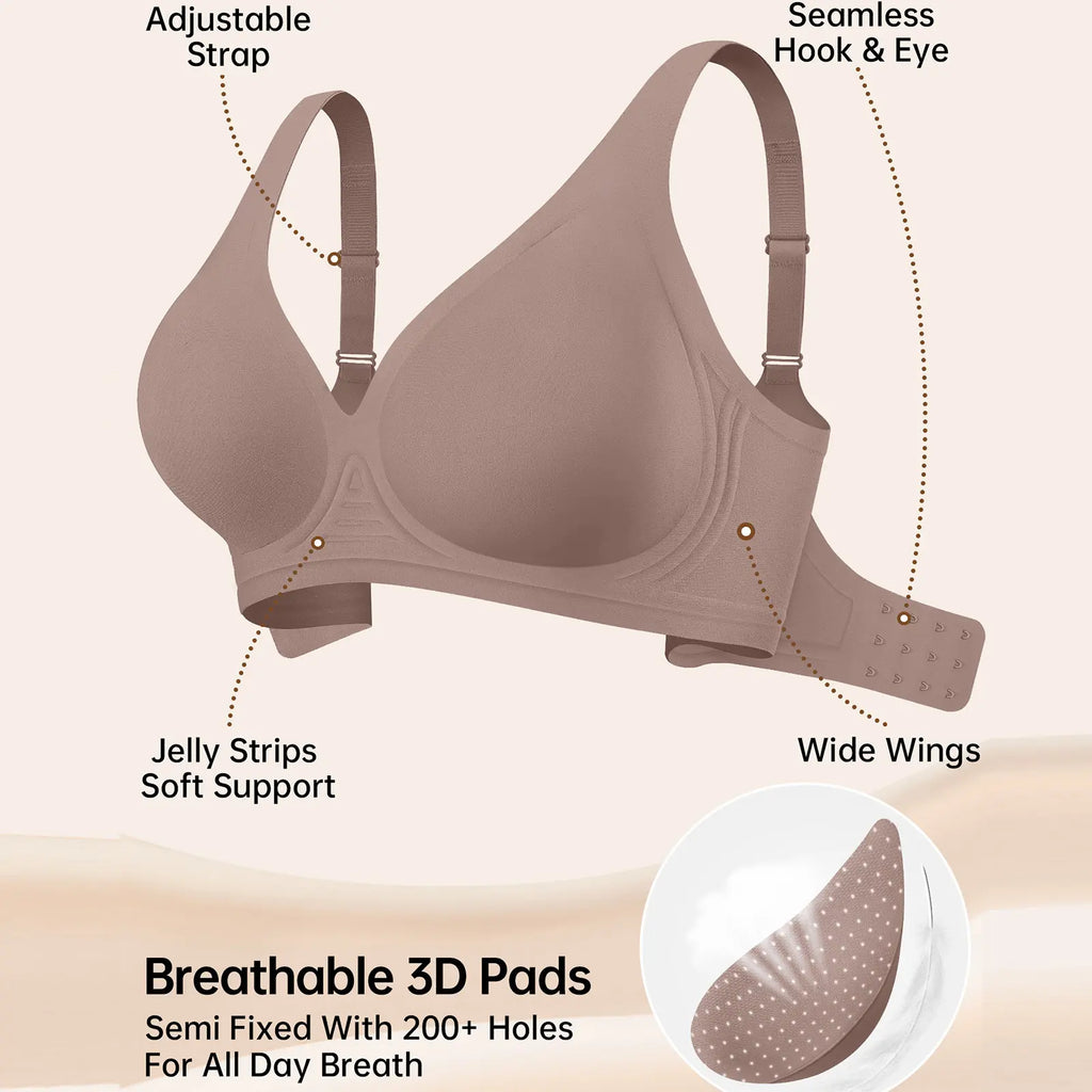 Jelly Bra Polka Dots Deep V Wireless Bra