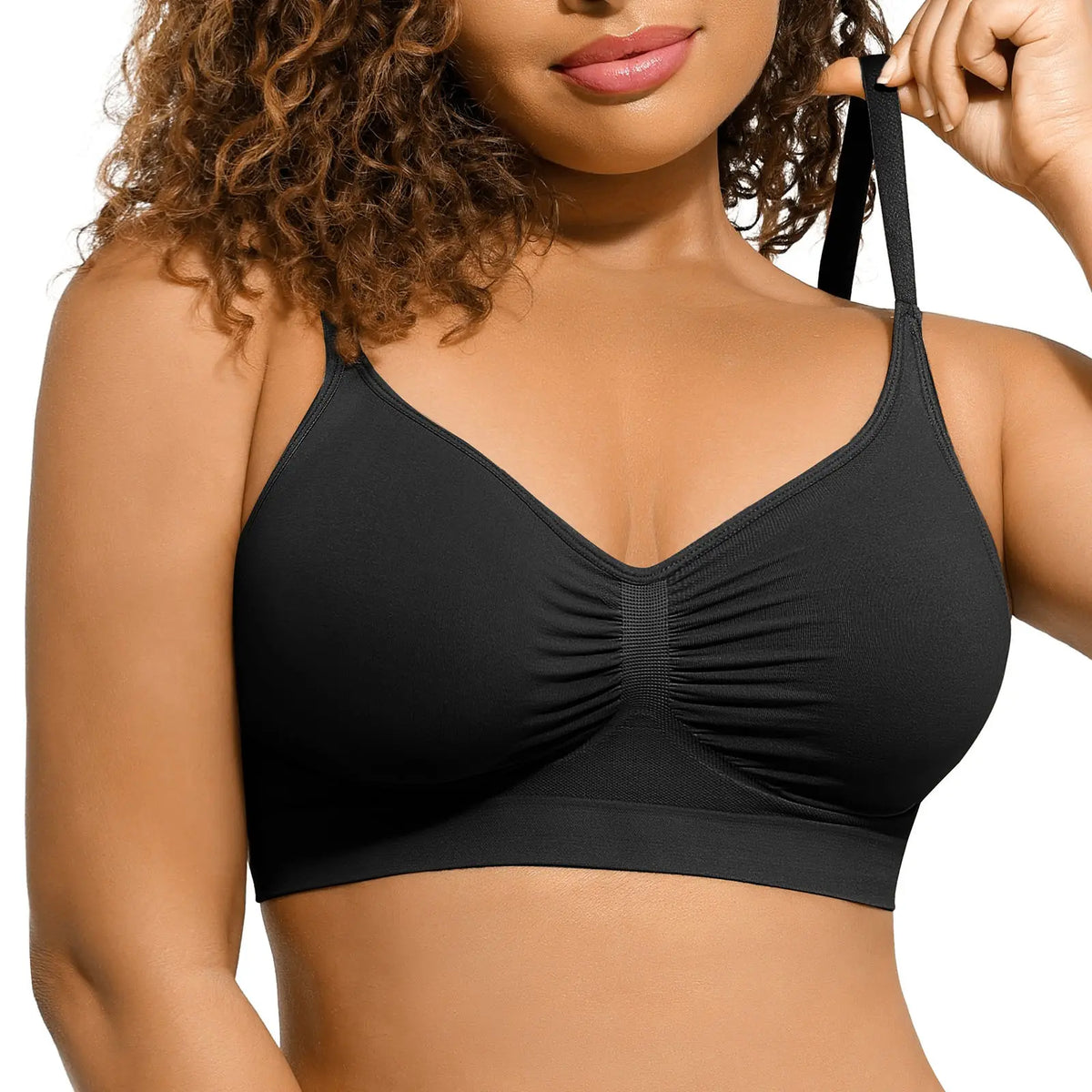 Women's Wireless Bra Comfort Bralettes No Underwire Unlined Cami Bra Seamless Tshirt Bras Sports Bra Bralette Basic Comfortable Fit Womenswear Everyday Up to 44DD Summervibes