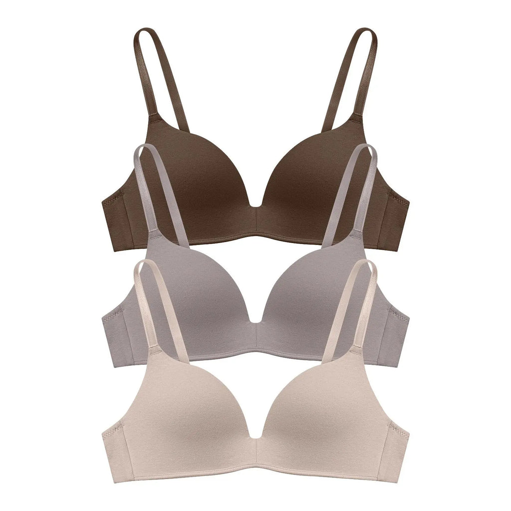3 Pieces Wireless T Shirt Bras for Women