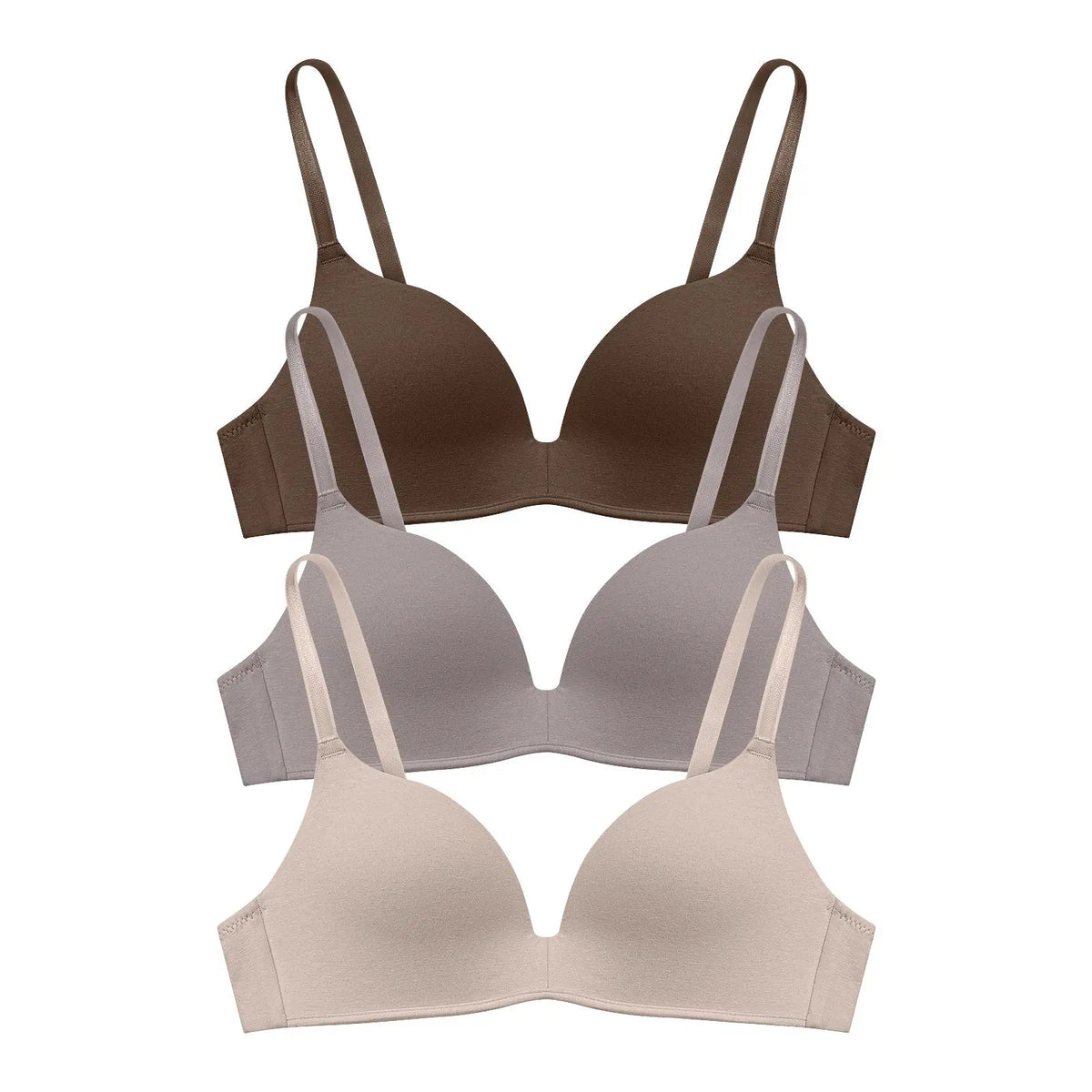 3 Pieces Wireless T Shirt Bras for Women
