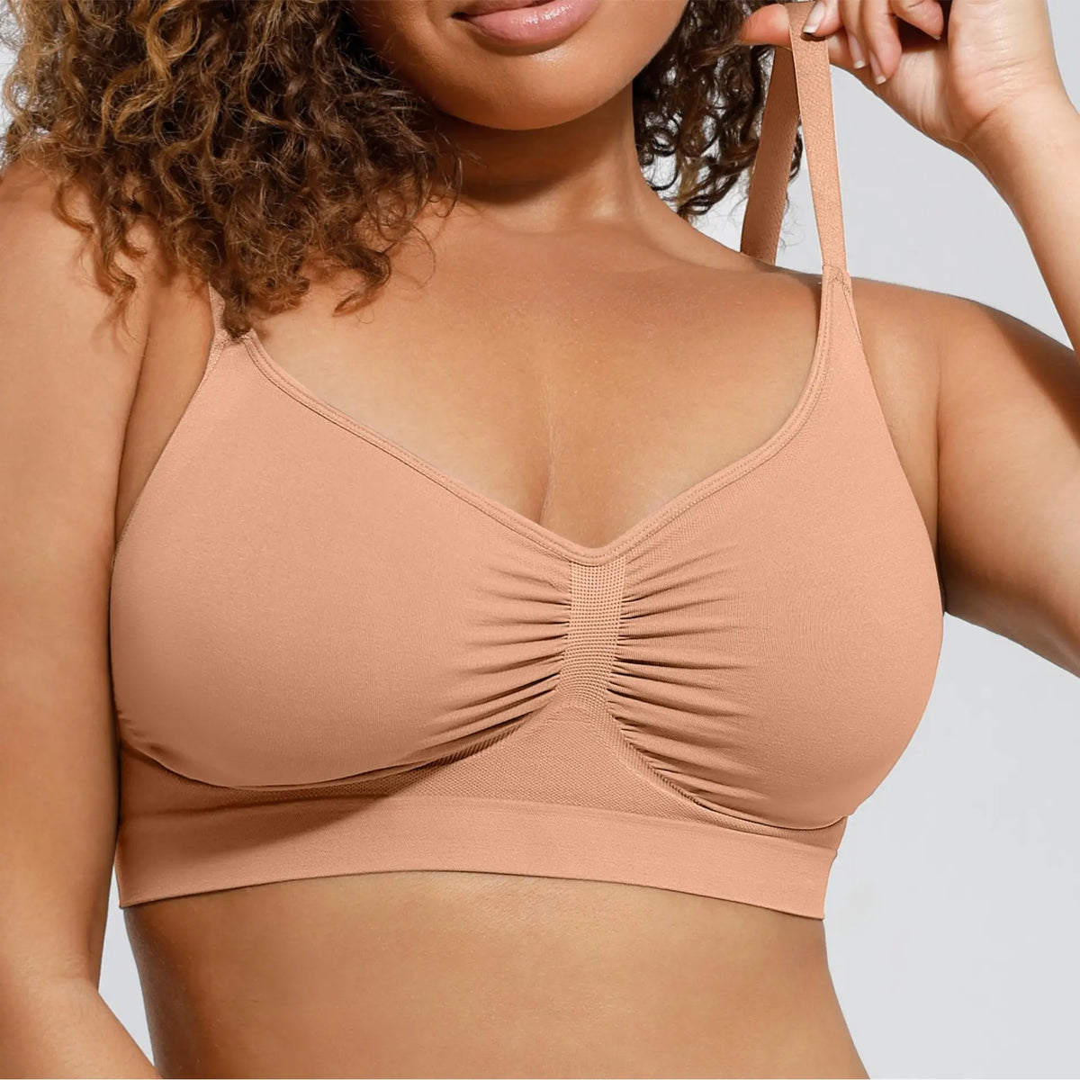 Women's Wireless Bra Comfort Bralettes No Underwire Unlined Cami Bra Seamless Tshirt Bras Sports Bra Bralette Basic Comfortable Fit Womenswear Everyday Up to 44DD Summervibes