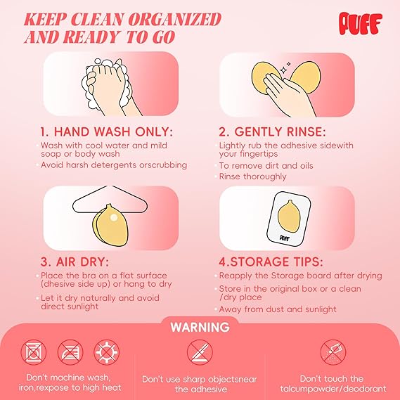 💕Push-up Sticky Bra – Waterproof & Sweat-proof Replaceable Adhesive Pads