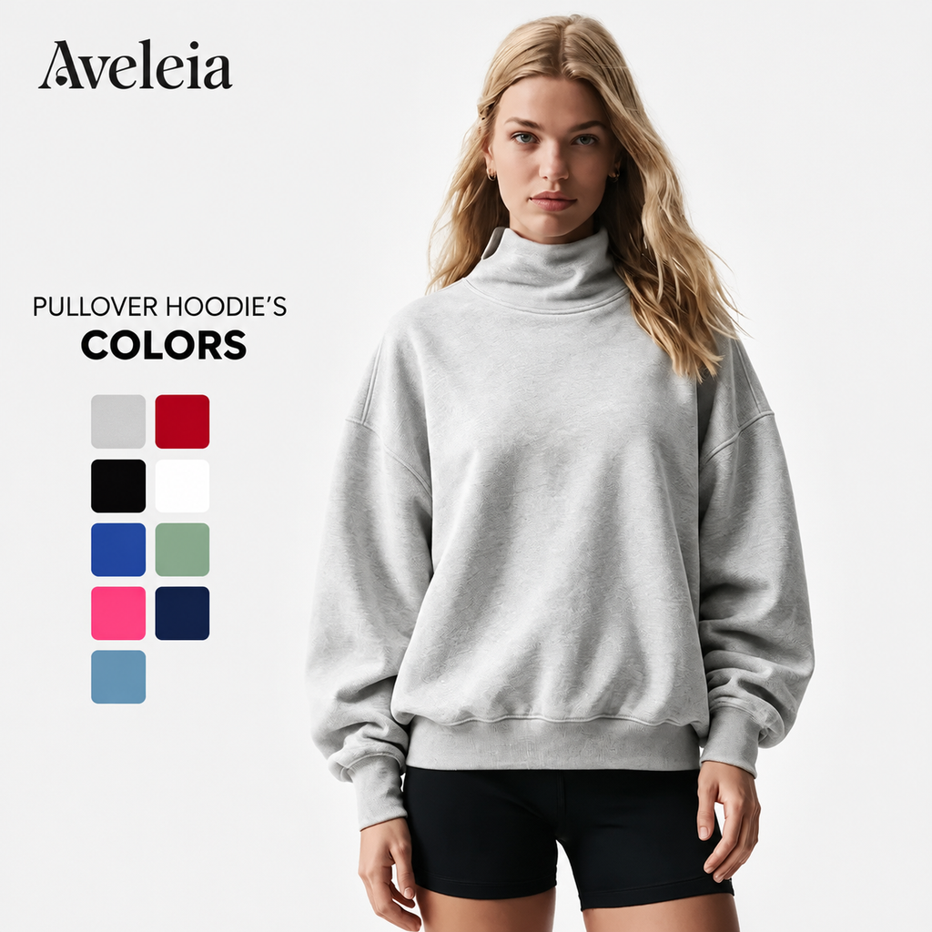Oversized Turtleneck Sweatshirt Hoodie Pullover Top