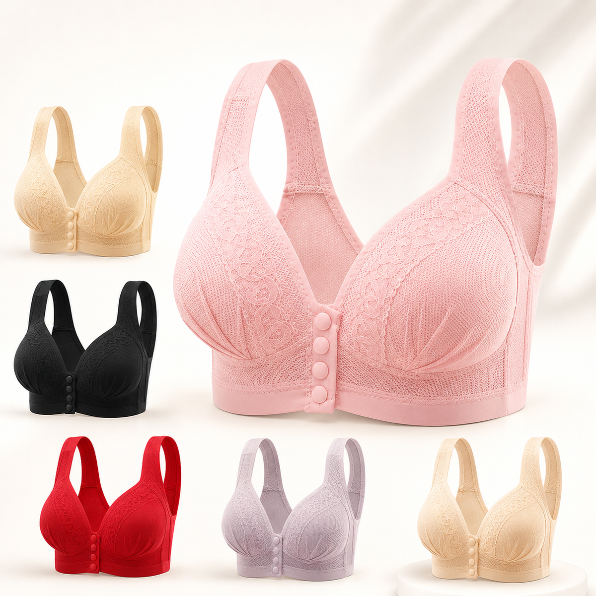 Women's Front-Closure Push-Up Bra — Lift, Shape & Comfort All Day