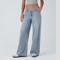 Asymmetric Low Rise Baggy Wide Leg Jeans