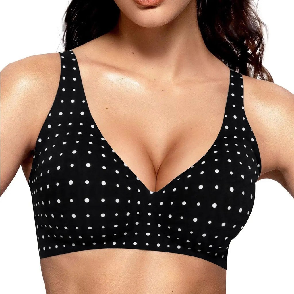 Jelly Bra Polka Dots Deep V Wireless Bra