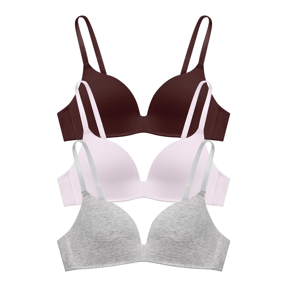3 Pieces Wireless T Shirt Bras for Women