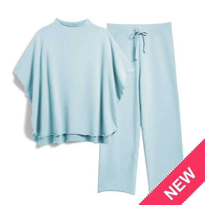 Womens Casual Two Piece Loungewear Set Wide Leg