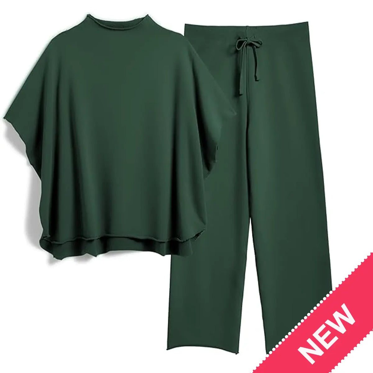 Womens Casual Two Piece Loungewear Set Wide Leg