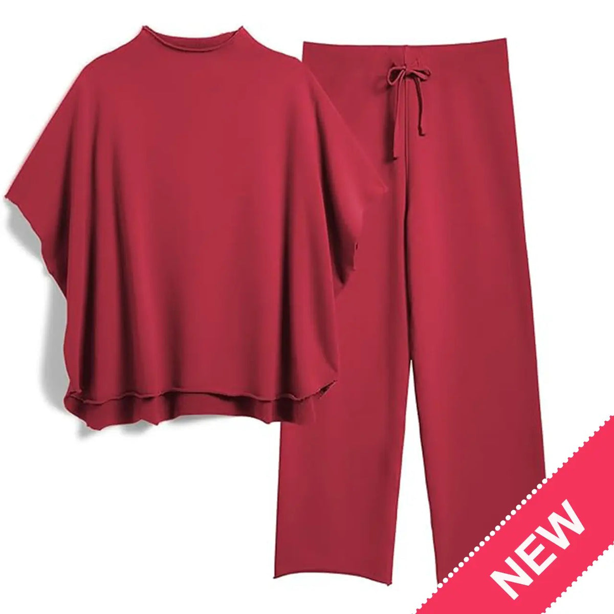 Womens Casual Two Piece Loungewear Set Wide Leg