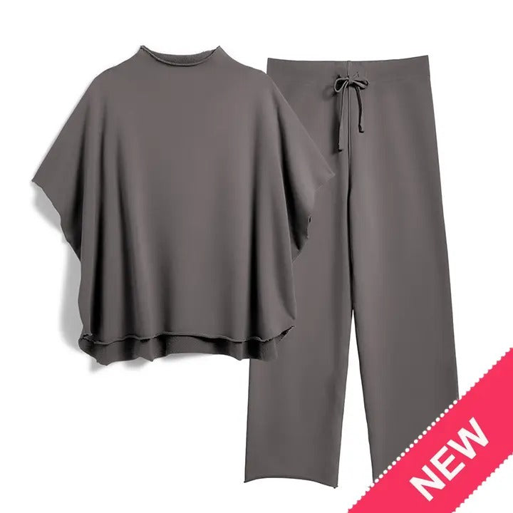 Womens Casual Two Piece Loungewear Set Wide Leg