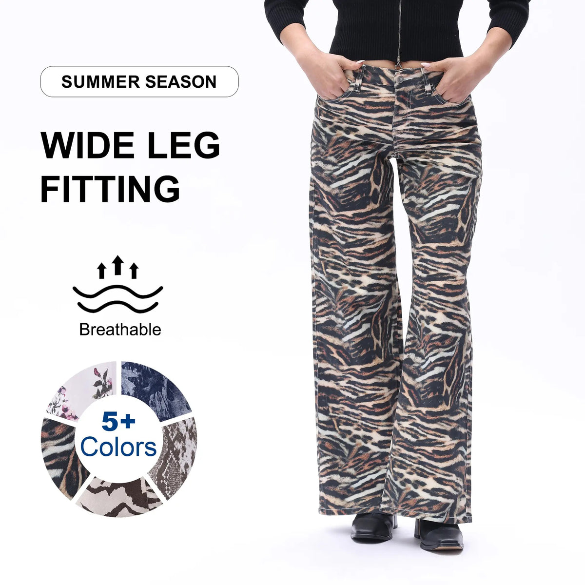 Wide Leg Raw Hem Jeans