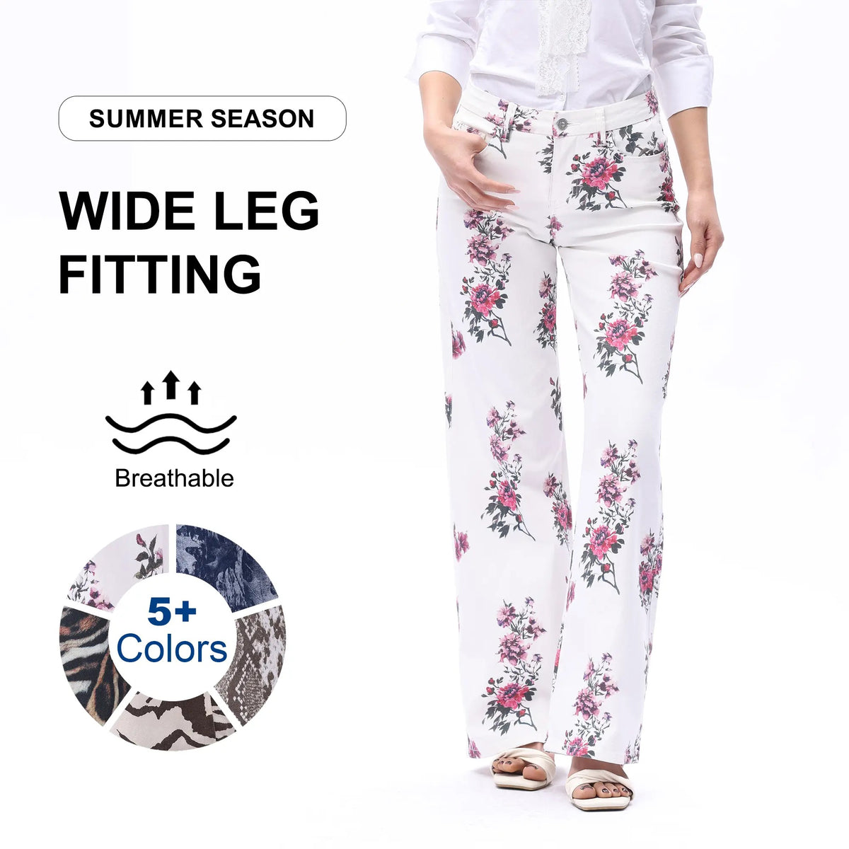Wide Leg Raw Hem Jeans