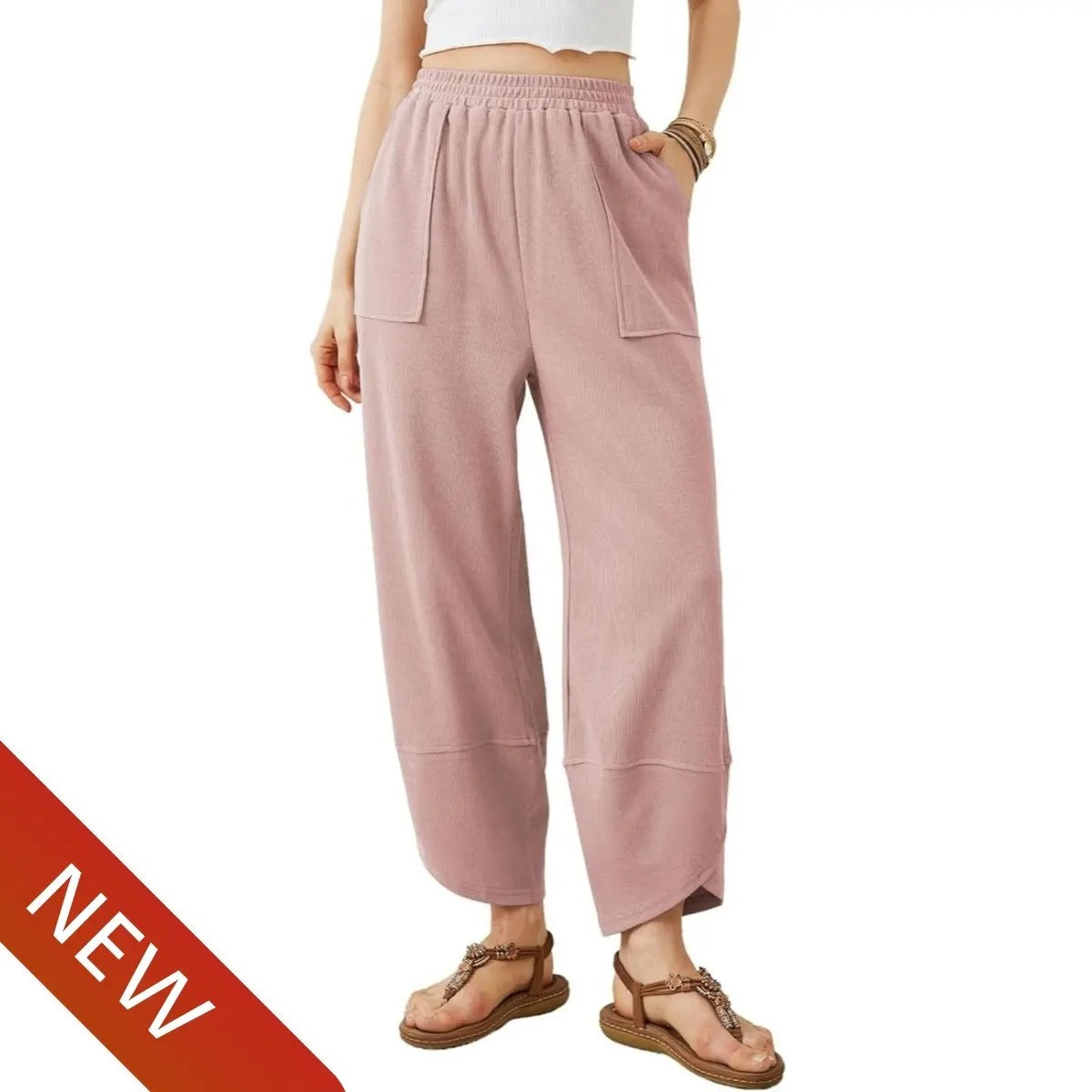 Women’s Baggy Wide Leg Pants Casual Lounge Palazzo Trousers Summer Style