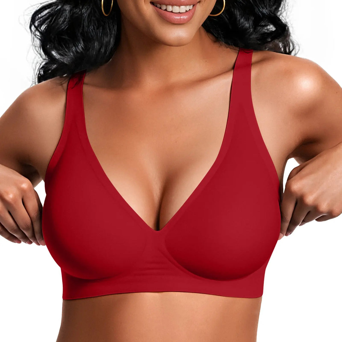 Jelly Bra Polka Dots Deep V Wireless Bra