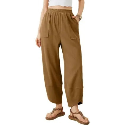 Women’s Baggy Wide Leg Pants Casual Lounge Palazzo Trousers Summer Style