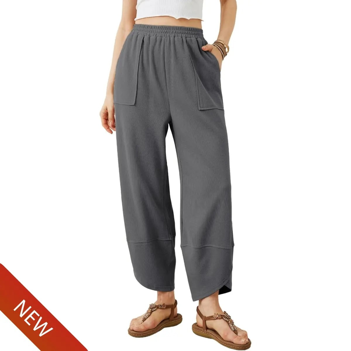 Women’s Baggy Wide Leg Pants Casual Lounge Palazzo Trousers Summer Style