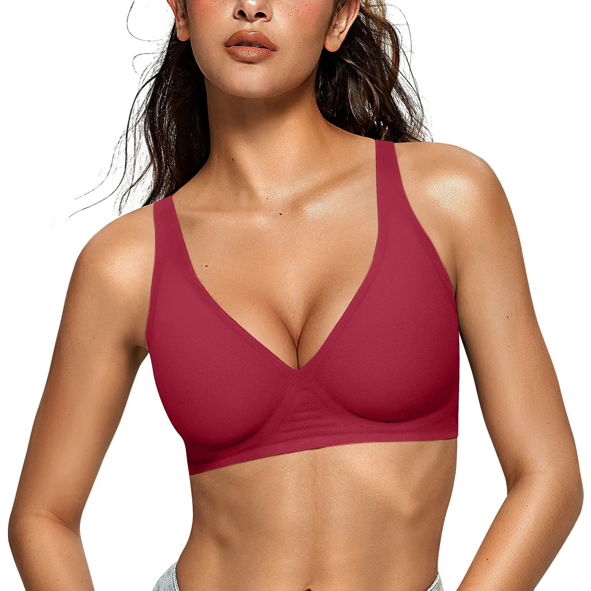 Jelly Bra Polka Dots Deep V Wireless Bra