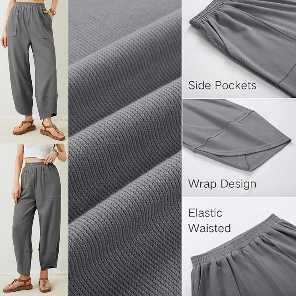 Women’s Baggy Wide Leg Pants Casual Lounge Palazzo Trousers Summer Style