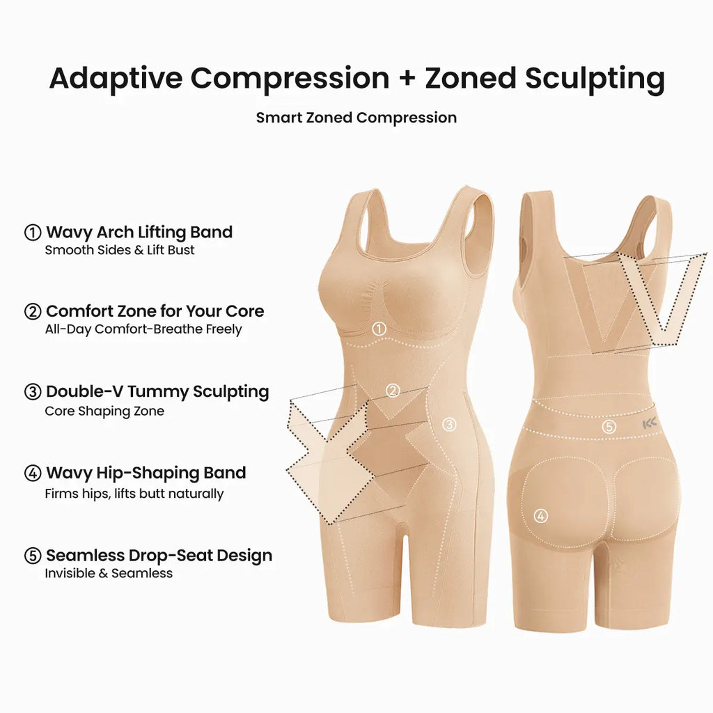KakaPeople Easy-Off Tummy Control Butt Lifter Bodysuit