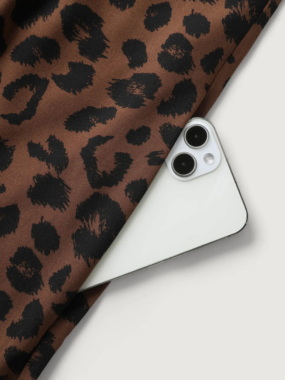 Plus Size Leopard Overalls, Sleeveless , Pockets
