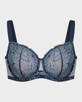 Floral Lace Plus Size Unlined Minimizer Bra