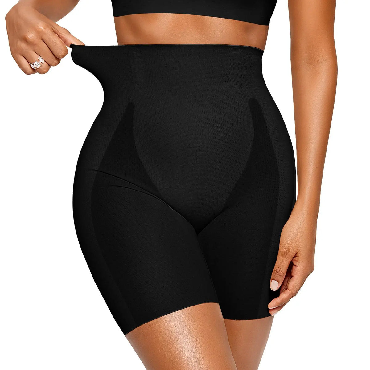 Tummy Control Shapewear Shorts Black High Waist