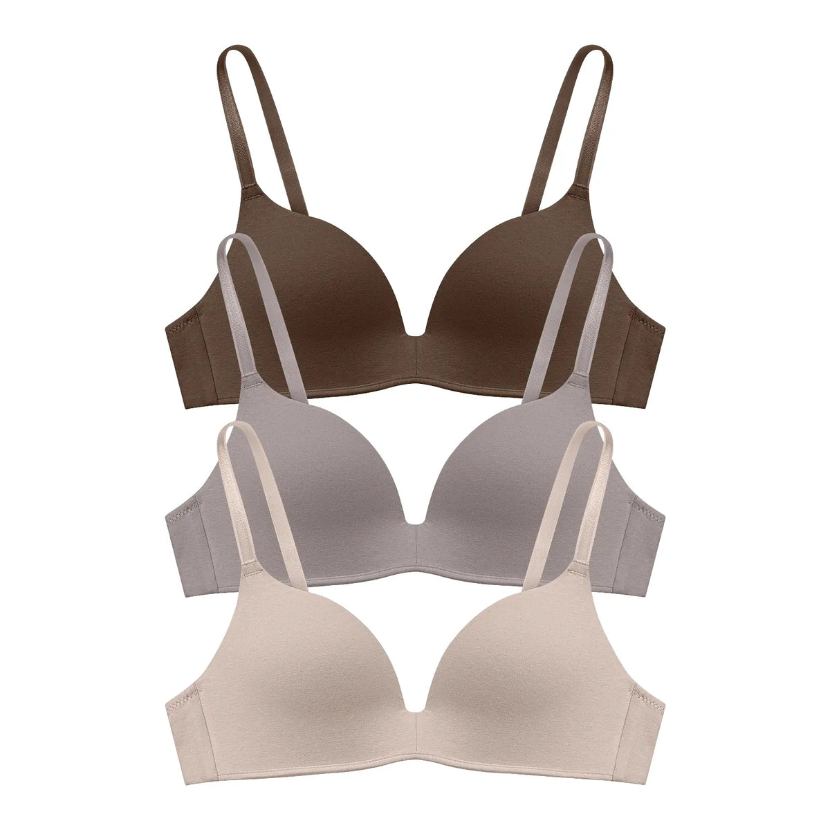 3 Pieces Wireless T Shirt Bras for Women