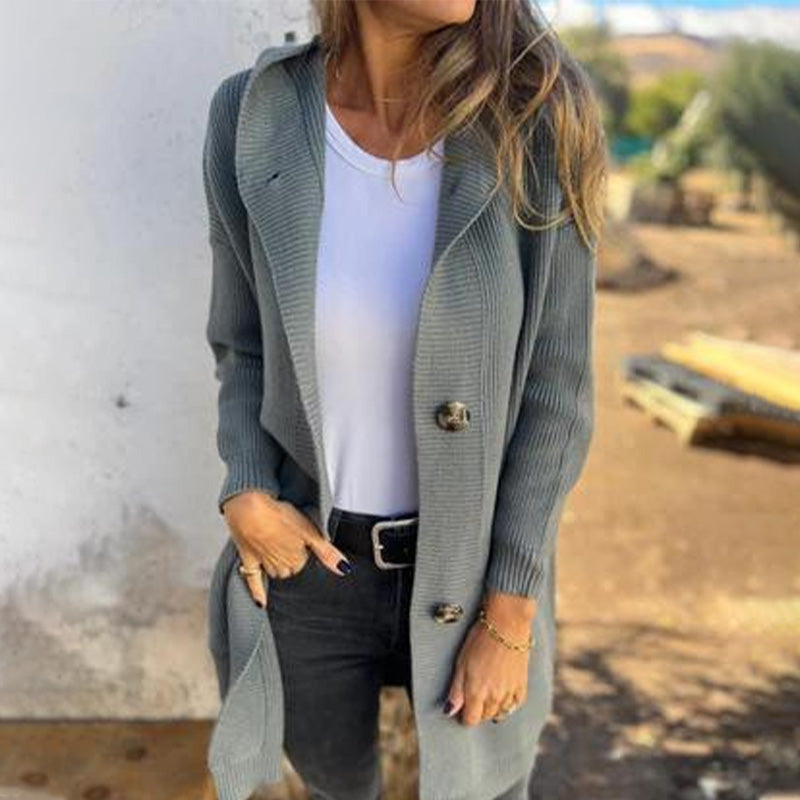 🌸Spring Specials🌸Button-down cardigan with hood for women