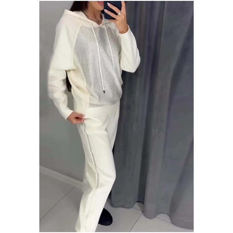 💕2025 HOT SALE💕Women's Hooded Sweatshirt and Cuffed Joggers 2-Piece Set
