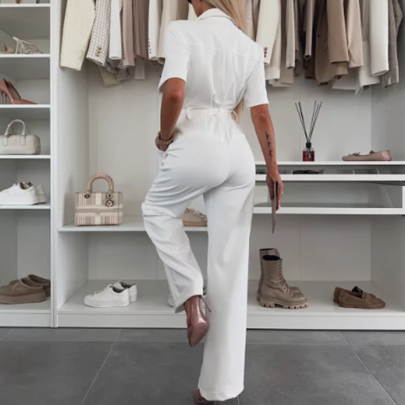 🌸Women’s Button-Down Jumpsuit with Waist Tie